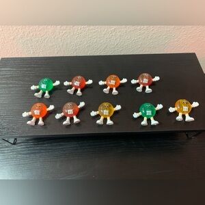 M&M's Christmas Light Replacement Covers Figures Vtg Transparent Set of 9